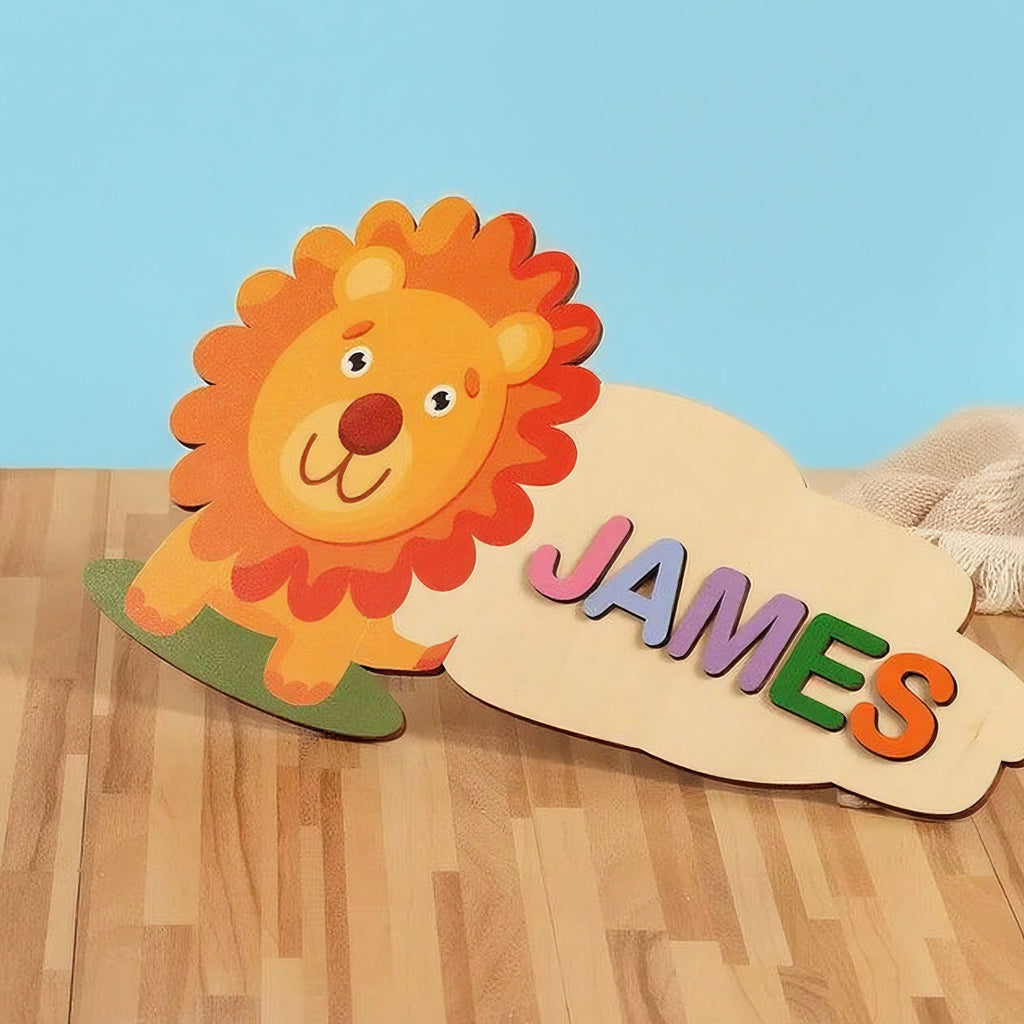 Personalized Wooden Baby Name Puzzle – Custom Gift for Newborns and Toddlers