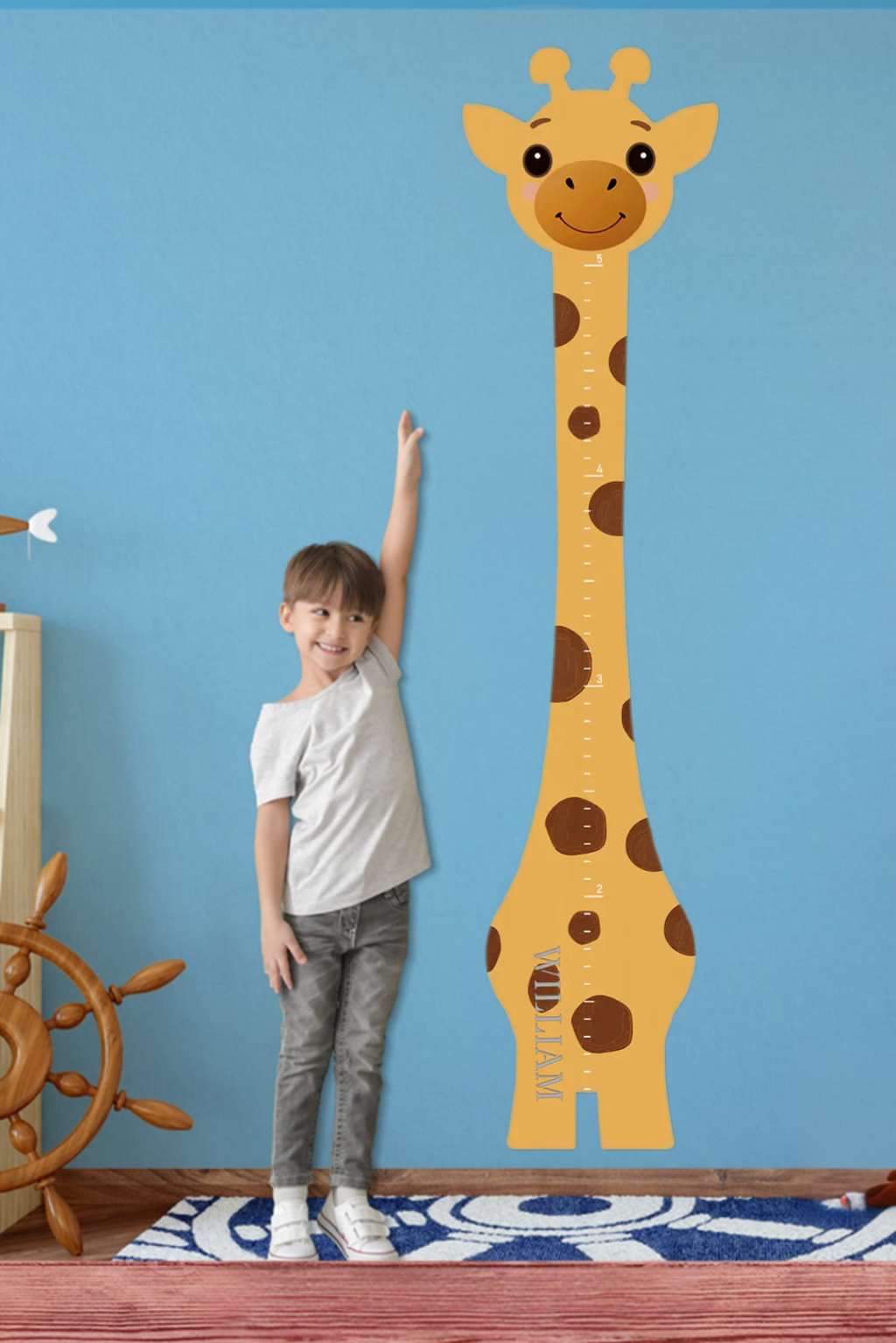 Personalized Wooden Giraffe Growth Chart Ruler